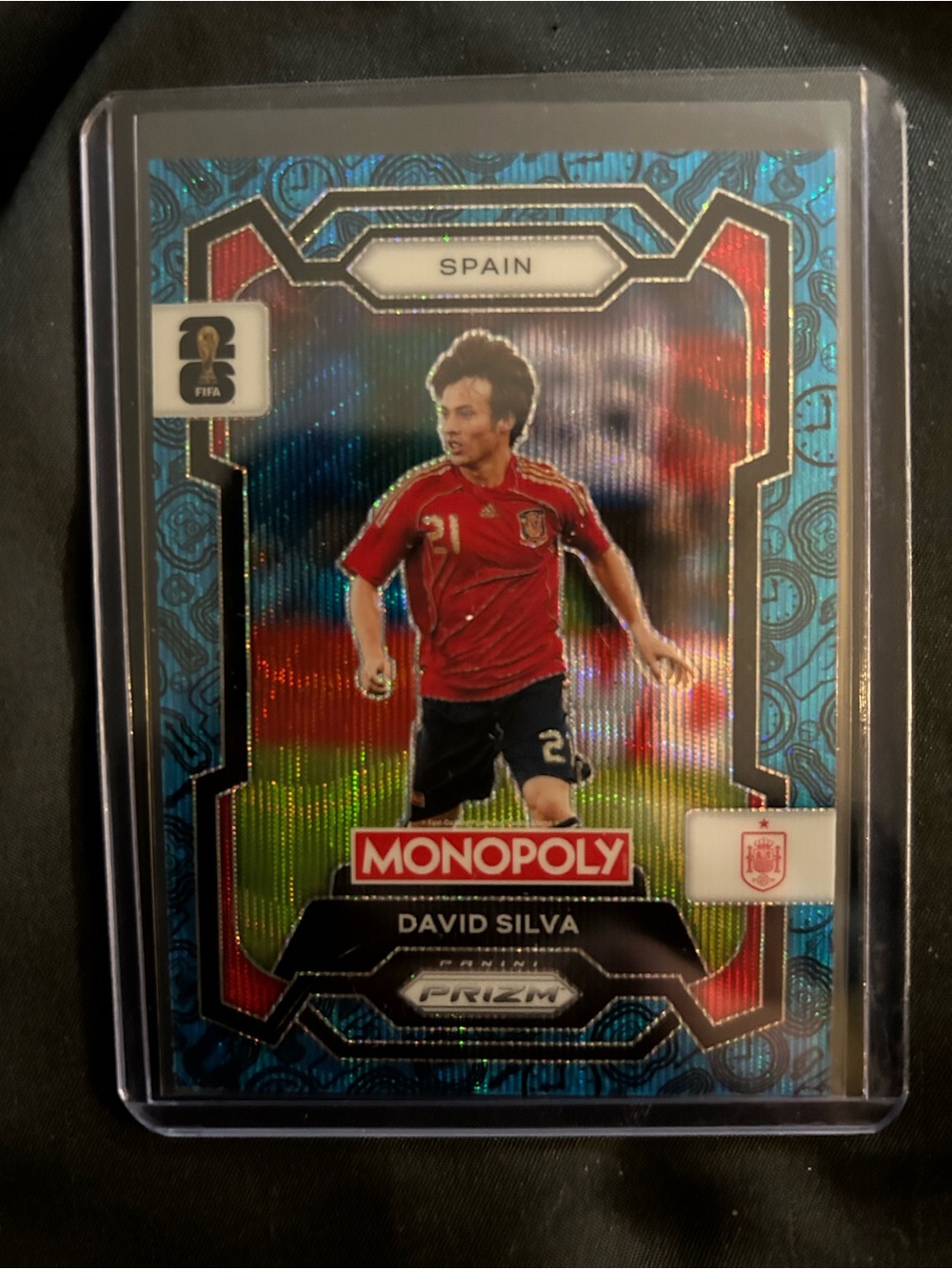 Monopoly Prizm David Silva Spain Soccer Card - Red Jersey